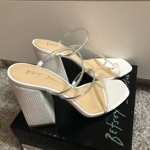Betsy Johnson Pearl Block Heels